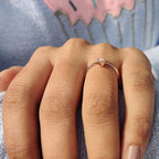 2 Stone Engagement Ring With Pear and Round Diamond