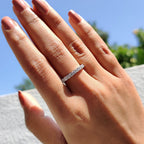 Round Cut Moissanite Eternity Band