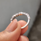 Half Eternity Wedding Band In Rose Gold