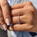 Yellow Gold Wedding Band – Round Old Mine Cut