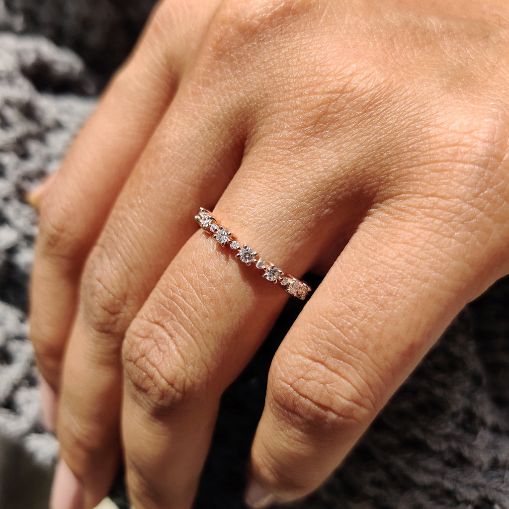 Lab Grown Diamond Rose Gold Eternity Band