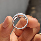East West Marquise Engagement Ring In Split Shank Style