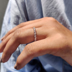 Marquise Cut Wedding Band In Full Eternity Style