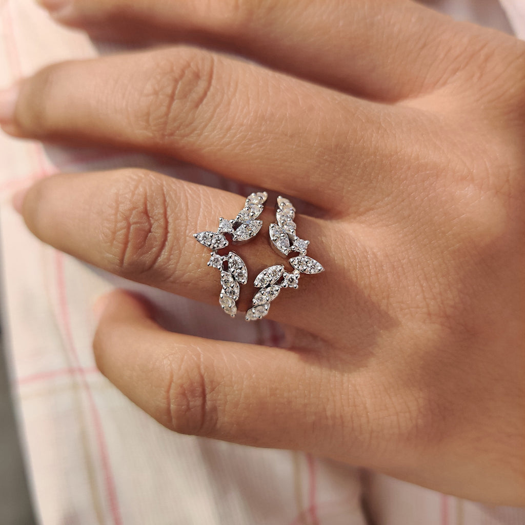 Round Cut Wrap Guard Ring Enhancer Wedding Band