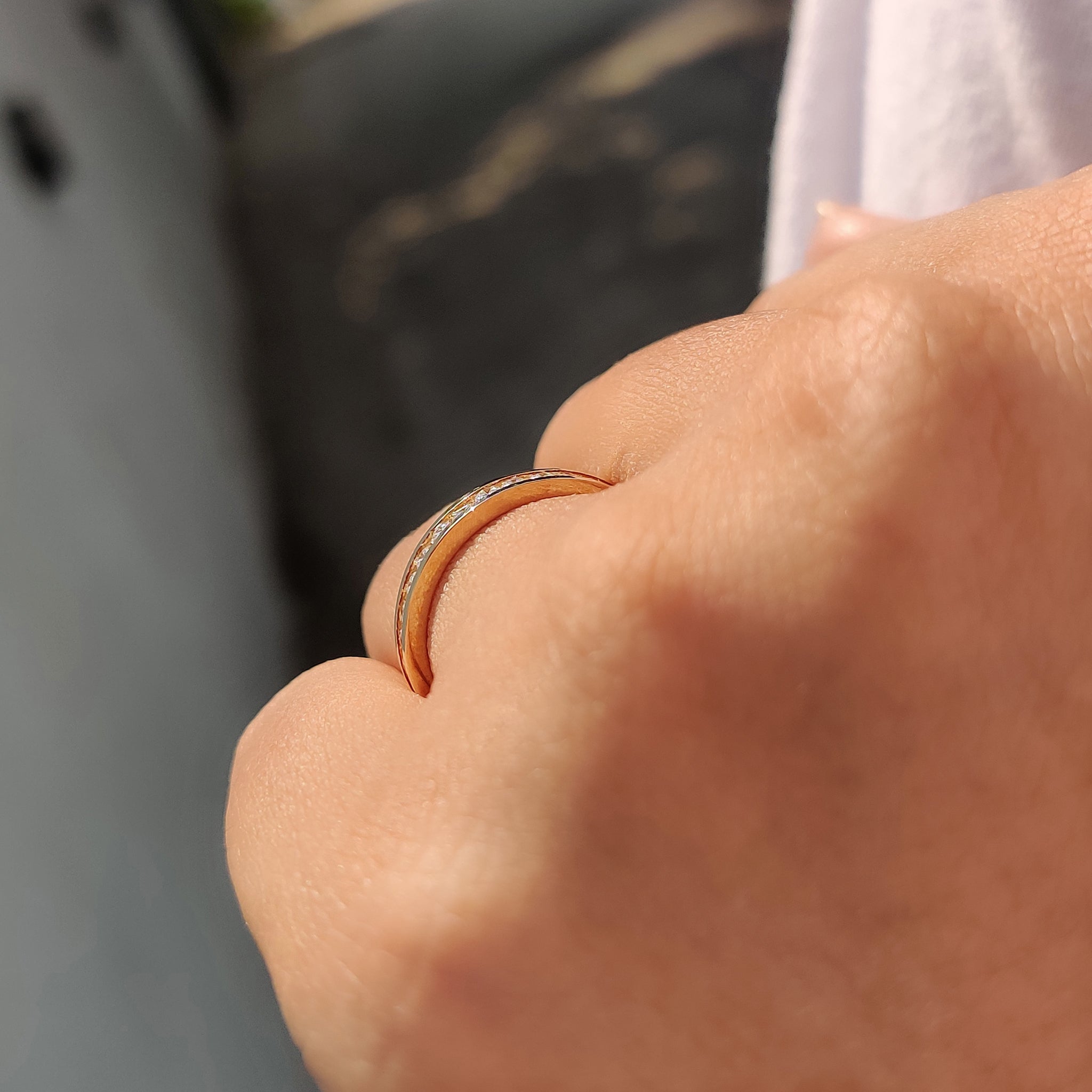 Round Cut Channel Set Diamond Band