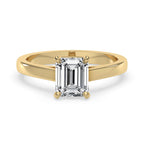 Two Carat Emerald Cut Diamond Ring