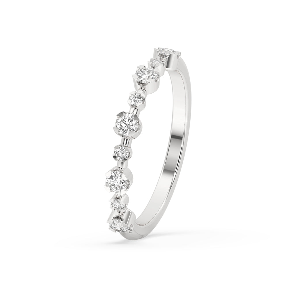 Half Eternity Wedding Band - Round Diamond