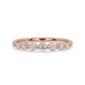 Rose Gold Wedding Band – Round Diamond