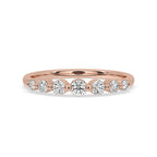 Rose Gold Wedding Band – Round Diamond