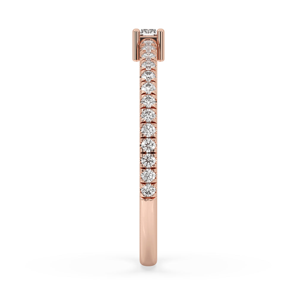 Baguette Diamond East West Engagement Ring