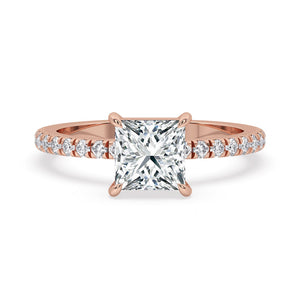 Two Carat Princess Cut Diamond Claw Prong Perfection