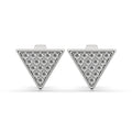 Triangle Earring In White Gold