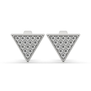Triangle Earring In White Gold