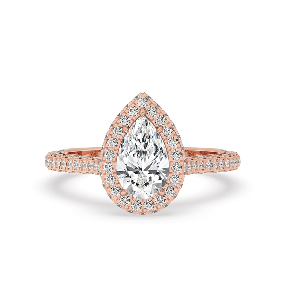 Pear Halo Engagement Ring Main image
