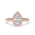 Pear Halo Engagement Ring