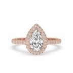 Pear Halo Engagement Ring
