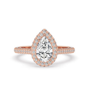 Pear Halo Engagement Ring