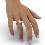 Marquise Diamond Engagement Ring with Claw Prong Setting