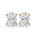 Oval Diamond Earrings