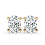 Oval Diamond Earrings