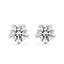 White Gold Stud Earrings - Round Cut