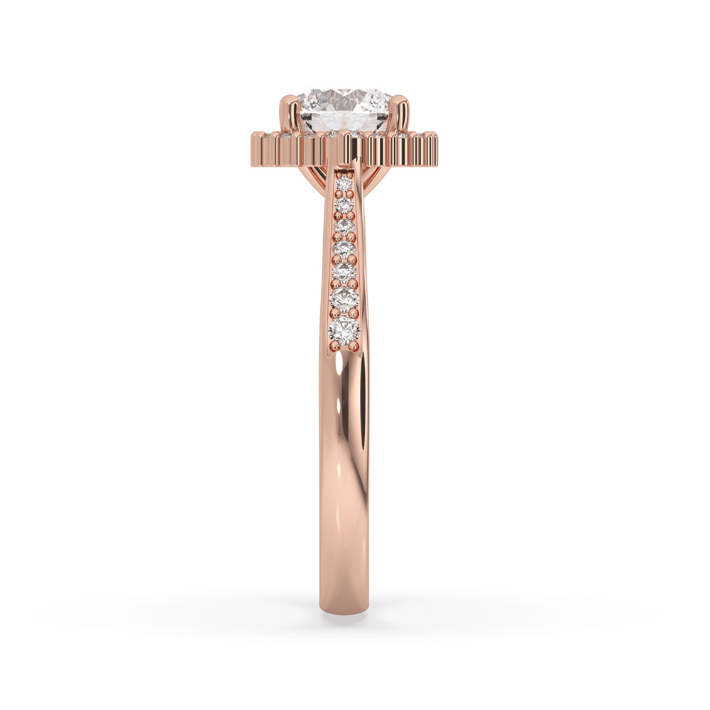 Antique Inspired Engagement Ring with Cathedral Setting