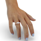 Diamond Baguette Ring with Three Stone Setting