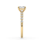 Cushion Diamond Engagement Ring with Pave Setting