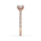 Oval Cut Diamond Ring With East West Setting