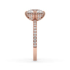 Hidden Halo Engagement Ring with Sparkling Round Diamond