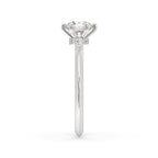 Six Prong Engagement Ring With Knife Edge Band