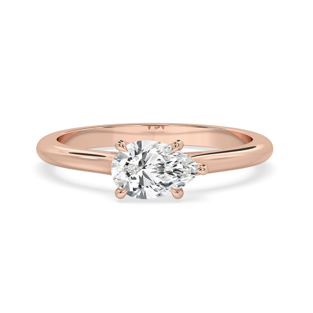 Pear Cut Diamond Engagement Ring In East West Setting Image principale du produit