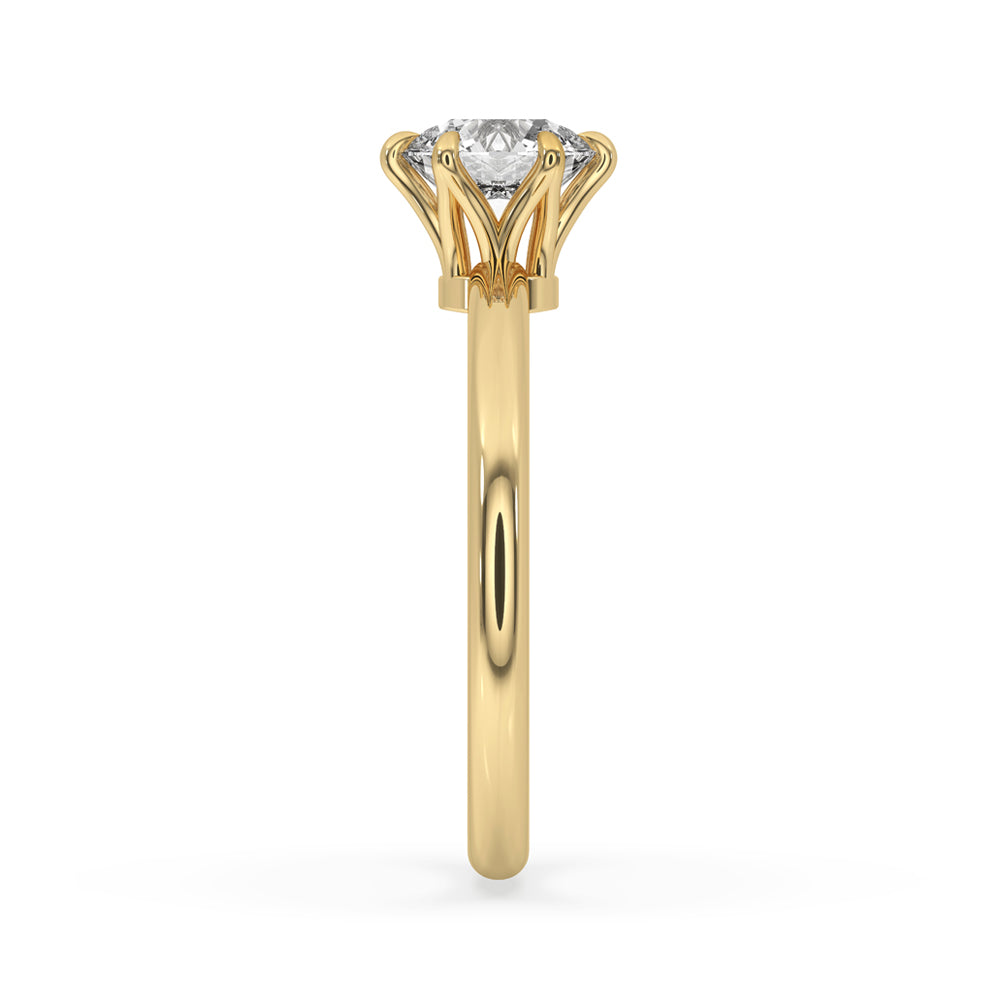 Round Diamond Solitaire 6 prong engagement ring