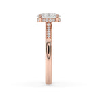 Oval Shaped Engagement Ring with Elegant Pave Style