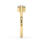 Single Diamond Engagement Ring Round Diamond in Gold Setting