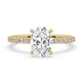 Oval Cut Diamond Ring With Elegant Claw Prong Setting