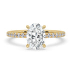 Oval Cut Diamond Ring With Elegant Claw Prong Setting