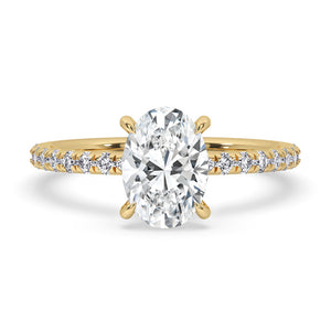 Oval Cut Diamond Ring With Elegant Claw Prong Setting