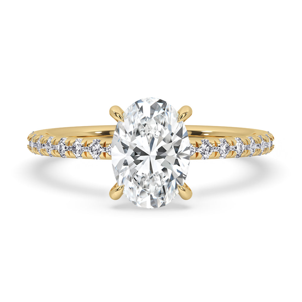 Oval Cut Diamond Ring With Elegant Claw Prong Setting