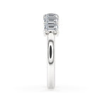 Half Eternity Emerald Cut Diamond Band