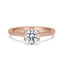 Round Cut Diamond Ring With 6 Prong Setting in Gold