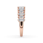 Half Eternity Band With  Marquise And Baguette Diamond