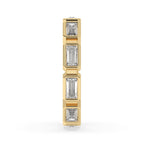 Bezel Wedding Band –  Baguette Cut Diamond