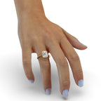 Bezel Emerald Cut Engagement Ring