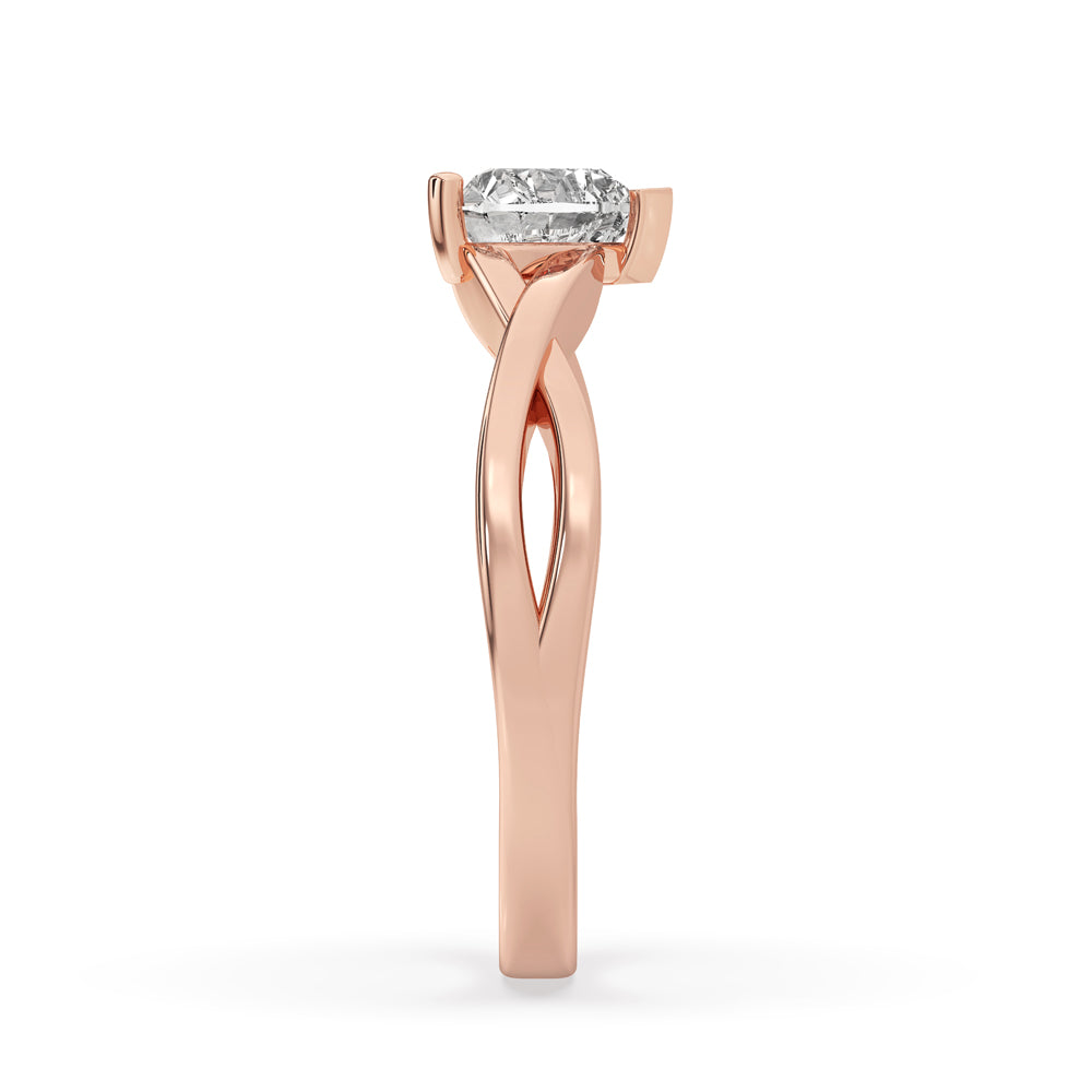 Heart Shape Ring Diamond With Classic Prong Setting