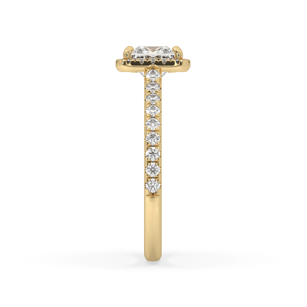Princess Cut Diamond Engagement Ring in Classic Setting