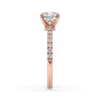 Cushion Cut Diamond Engagement Ring in 4 Prong Setting