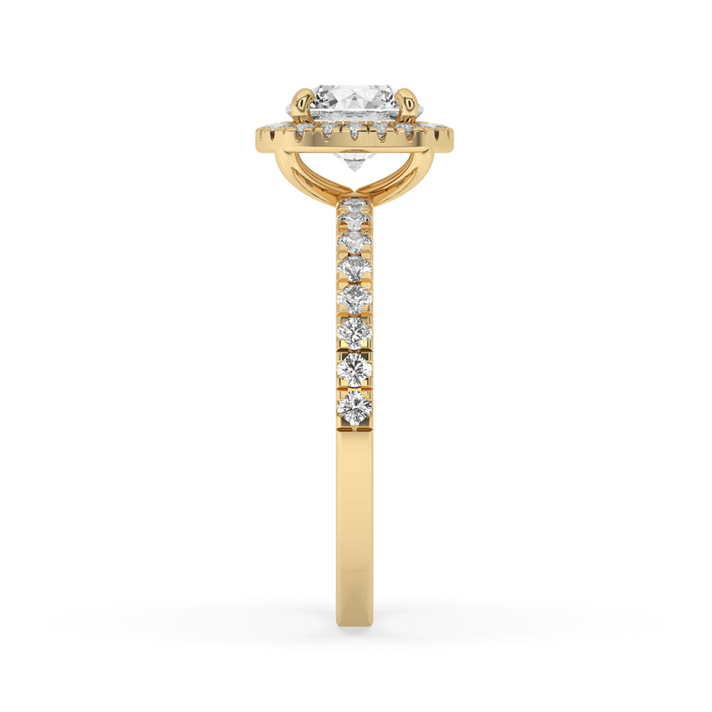 Engagement Ring Round Cut Halo
