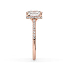 Elongated Cushion Cut Engagement Ring