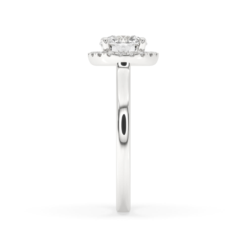 Halo Diamond Engagement Ring with Lab Grown Diamond